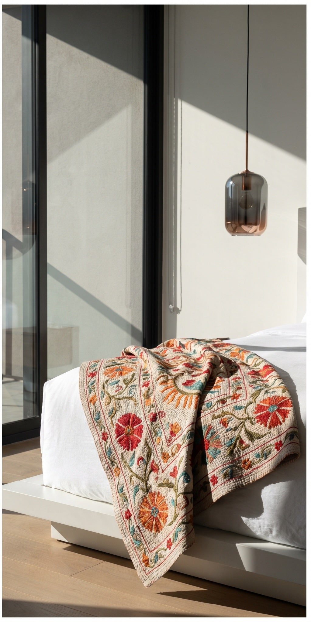 Rock Passage Reversible Luxury Vintage Suzani Kantha Throw