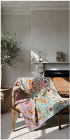 Rock Passage Reversible Luxury Vintage Suzani Kantha Throw