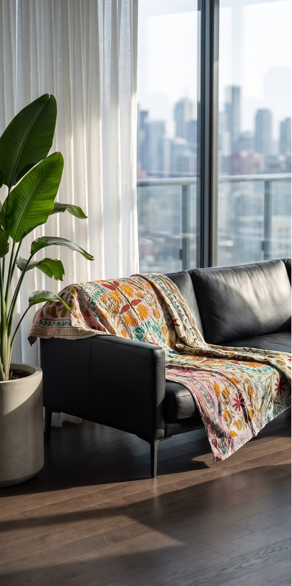 Rock Passage Reversible Luxury Vintage Suzani Kantha Throw