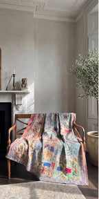 Rock Passage Reversible Luxury Vintage Suzani Kantha Throw