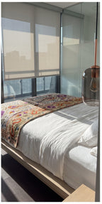 Bloom Passage Reversible Luxury Vintage Suzani Kantha Throw