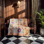 Bloom Passage Reversible Luxury Vintage Suzani Kantha Throw