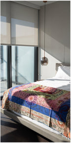 Bloom Passage Reversible Luxury Vintage Suzani Kantha Throw