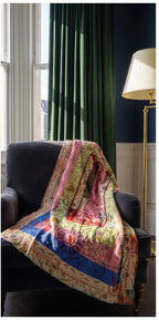 Bloom Passage Reversible Luxury Vintage Suzani Kantha Throw