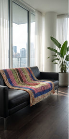 Bloom Passage Reversible Luxury Vintage Suzani Kantha Throw