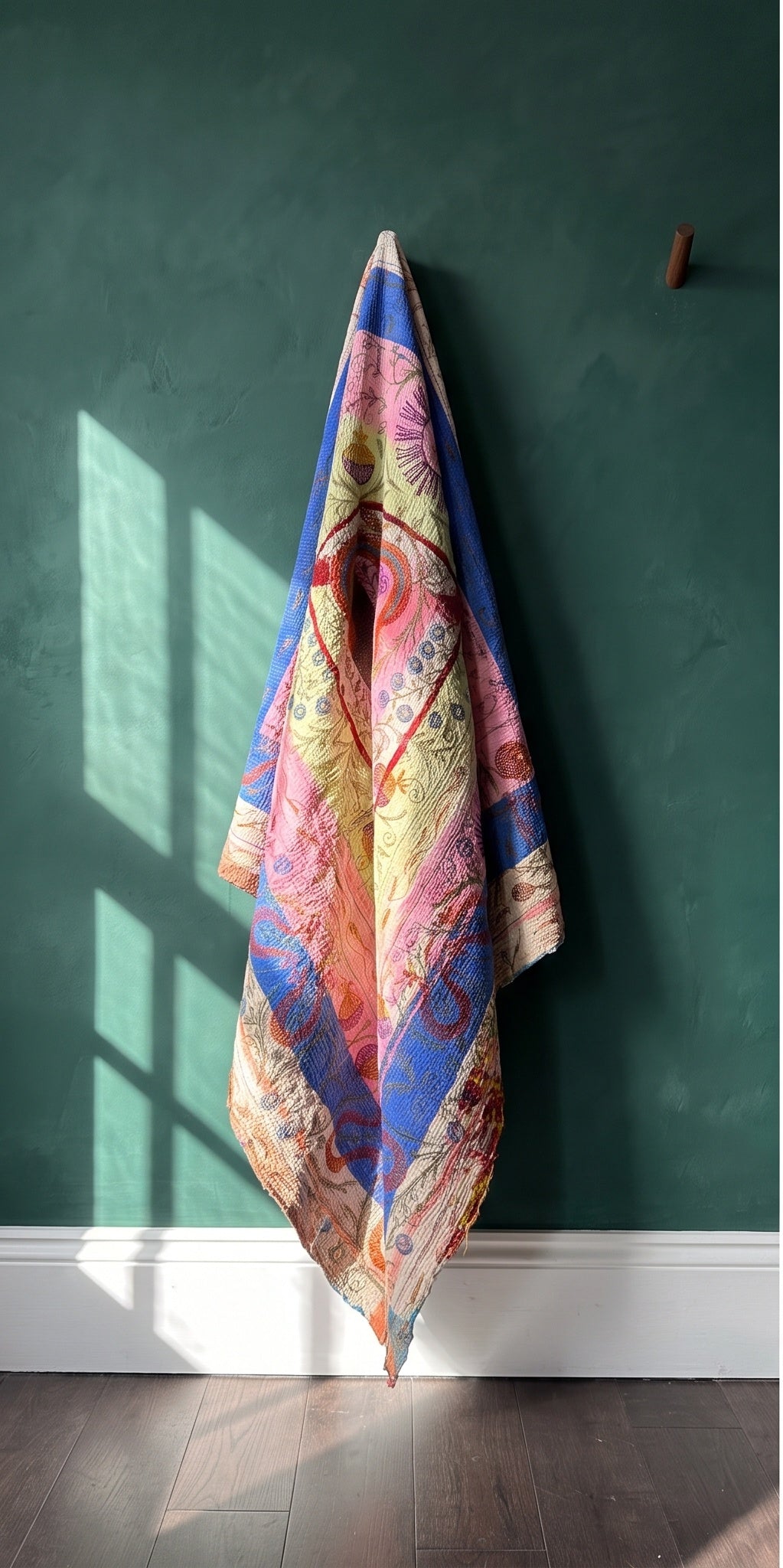 Bloom Passage Reversible Luxury Vintage Suzani Kantha Throw