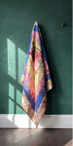 Bloom Passage Reversible Luxury Vintage Suzani Kantha Throw