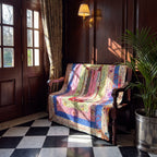 Bloom Passage Reversible Luxury Vintage Suzani Kantha Throw