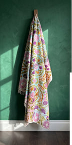 Heirloom Verse Reversible Luxury Vintage Suzani Kantha Throw