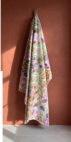Heirloom Verse Reversible Luxury Vintage Suzani Kantha Throw