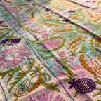 Heirloom Verse Reversible Luxury Vintage Suzani Kantha Throw
