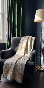 Garden Reverie Reversible Luxury Vintage Suzani Kantha Throw