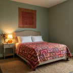 Lush Fern Handmade Vintage Cotton Kantha King Bedspread