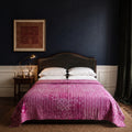 Wild Aster Handmade Kantha Queen Bedspread