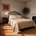 Northern Iris Handmade Kantha Queen Bedspread