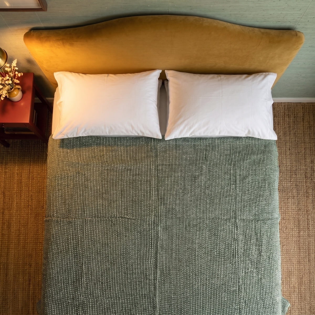 Prairie Smoke Handmade Kantha Queen Bedspread