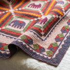 Indigo Dream Handmade Kantha Applique Queen Bedspread