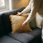 Azure Bloom Cushion Cover