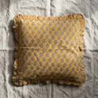 Azure Bloom Cushion Cover