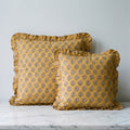Azure Bloom Cushion Cover