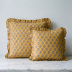 Azure Bloom Cushion Cover