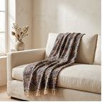 Terra Fern Handmade Bagru Block Print Throw