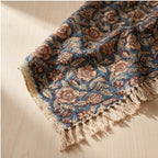 Terra Fern Handmade Bagru Block Print Throw
