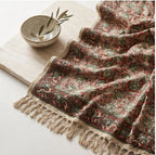 Ethereal Mist Handmade Bagru Block Print Throw