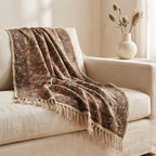 Ethereal Mist Handmade Bagru Block Print Throw
