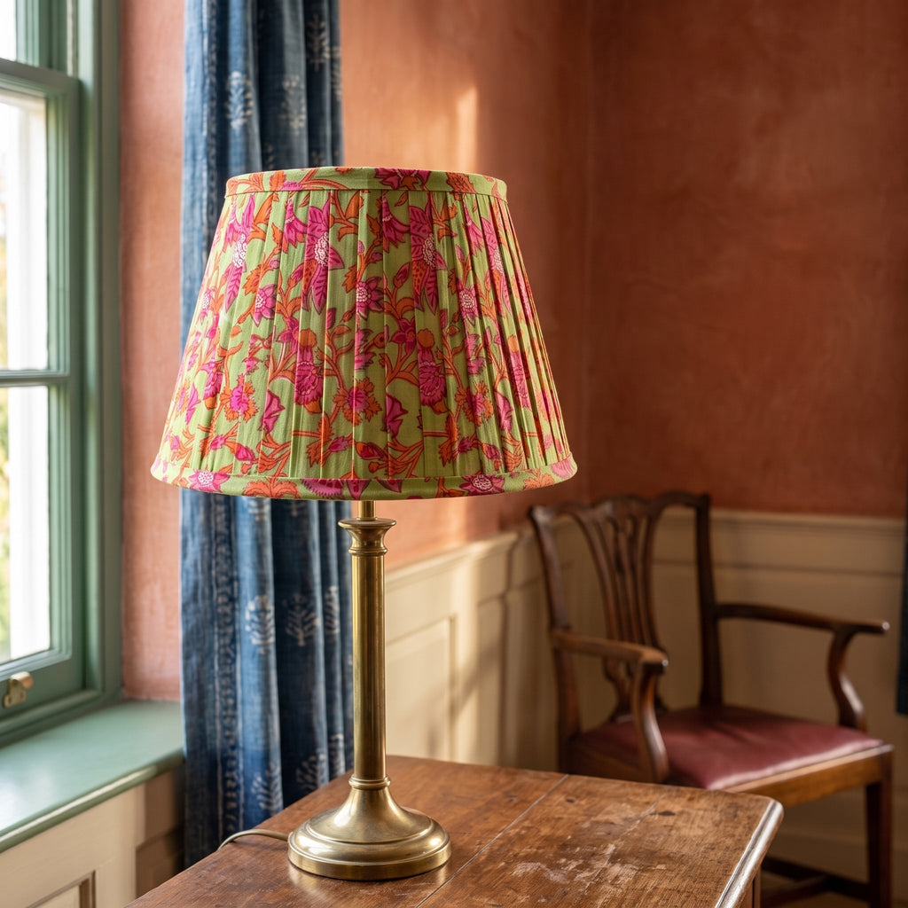 Willow Path Luxury Handmade Pleated Cotton UNO Lampshade