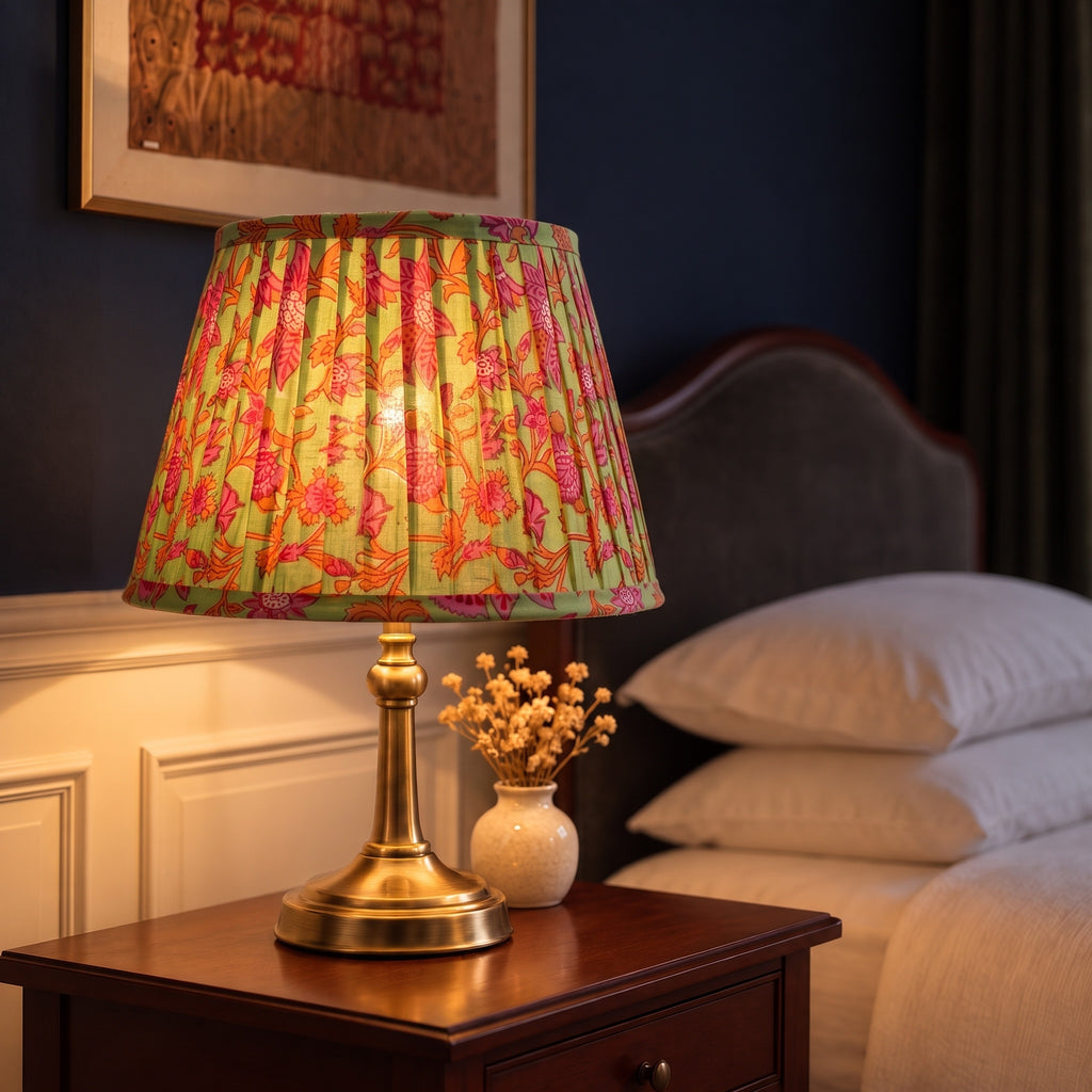 Willow Path Luxury Handmade Pleated Cotton UNO Lampshade