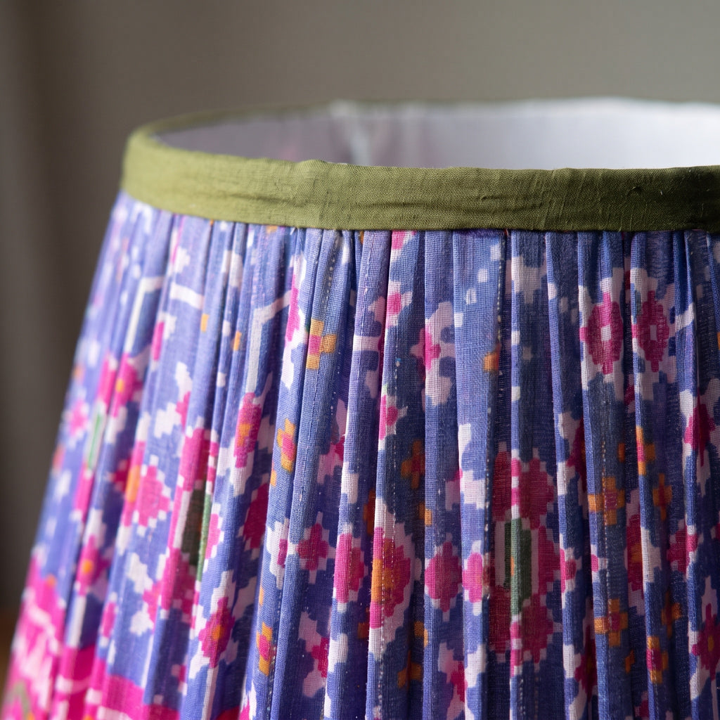 Summer Meadow Luxury Handmade Pleated Cotton UNO Lampshade