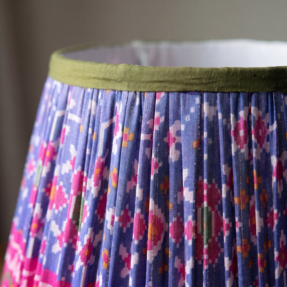 Summer Meadow Luxury Handmade Pleated Cotton UNO Lampshade