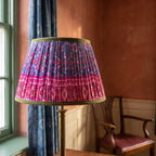Summer Meadow Luxury Handmade Pleated Cotton UNO Lampshade