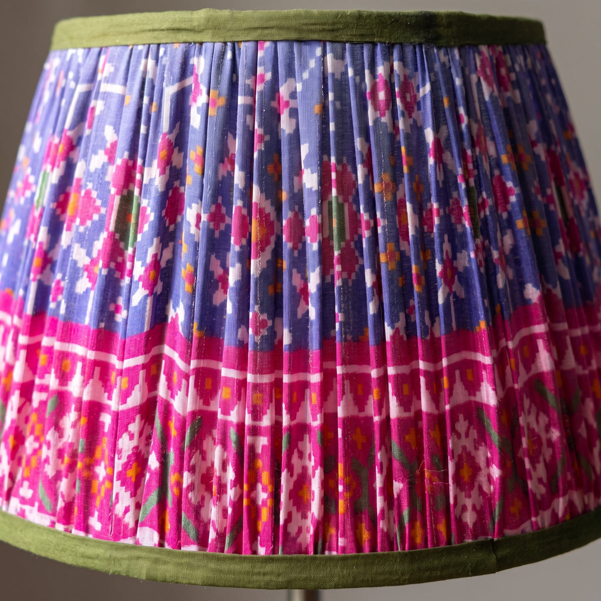 Summer Meadow Luxury Handmade Pleated Cotton UNO Lampshade
