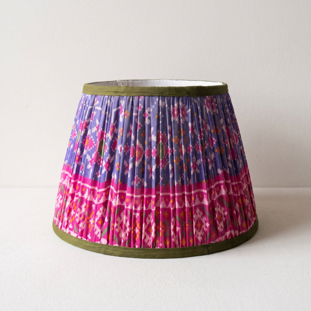 Summer Meadow Luxury Handmade Pleated Cotton UNO Lampshade