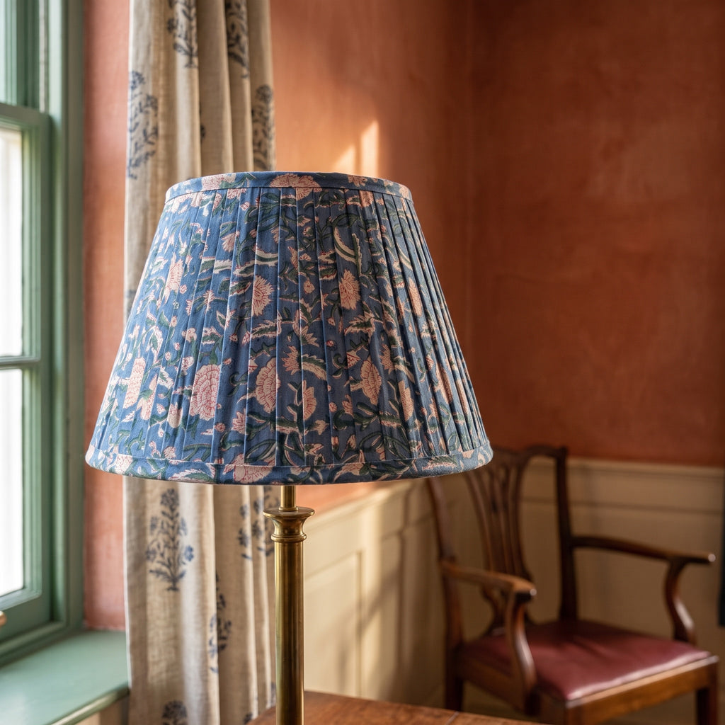 Whisper Mist Luxury Handmade Pleated Cotton UNO Lampshade