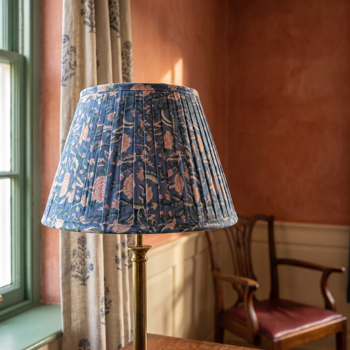 Whisper Mist Luxury Handmade Pleated Cotton UNO Lampshade