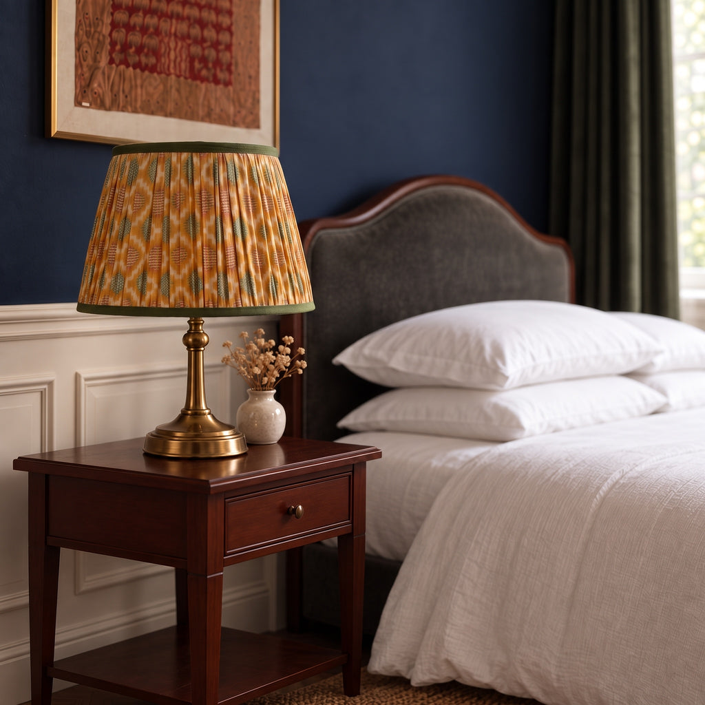 Moonlit Meadow Luxury Handmade Pleated Cotton UNO Lampshade