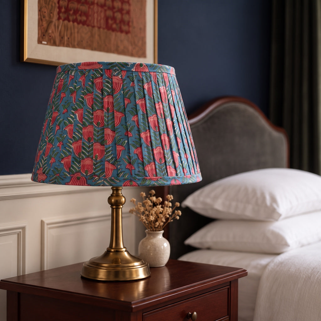 Meadow Song Luxury Handmade Pleated Cotton UNO Lampshade