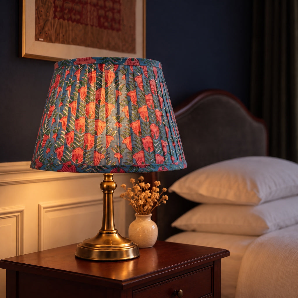 Meadow Song Luxury Handmade Pleated Cotton UNO Lampshade