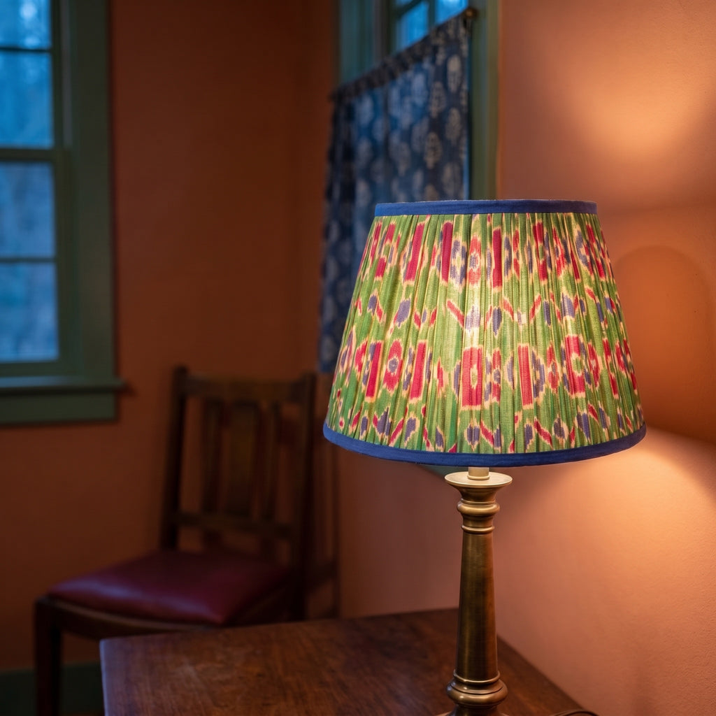 Woodland Path Luxury Handmade Pleated Cotton UNO Lampshade