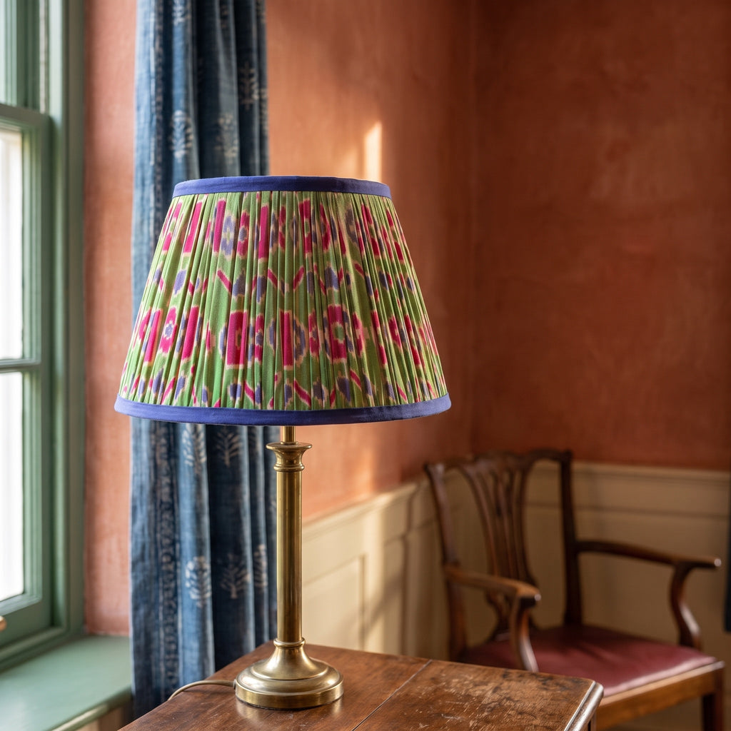 Woodland Path Luxury Handmade Pleated Cotton UNO Lampshade