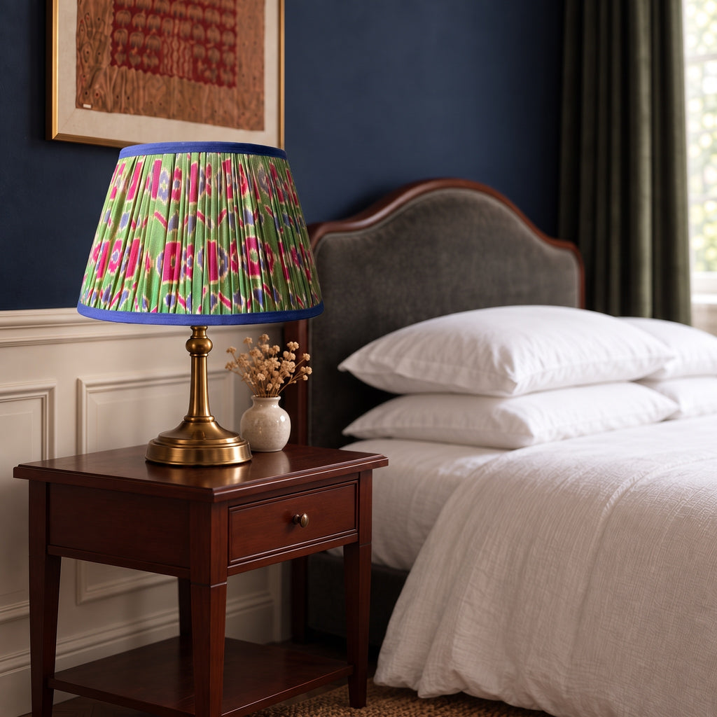 Woodland Path Luxury Handmade Pleated Cotton UNO Lampshade