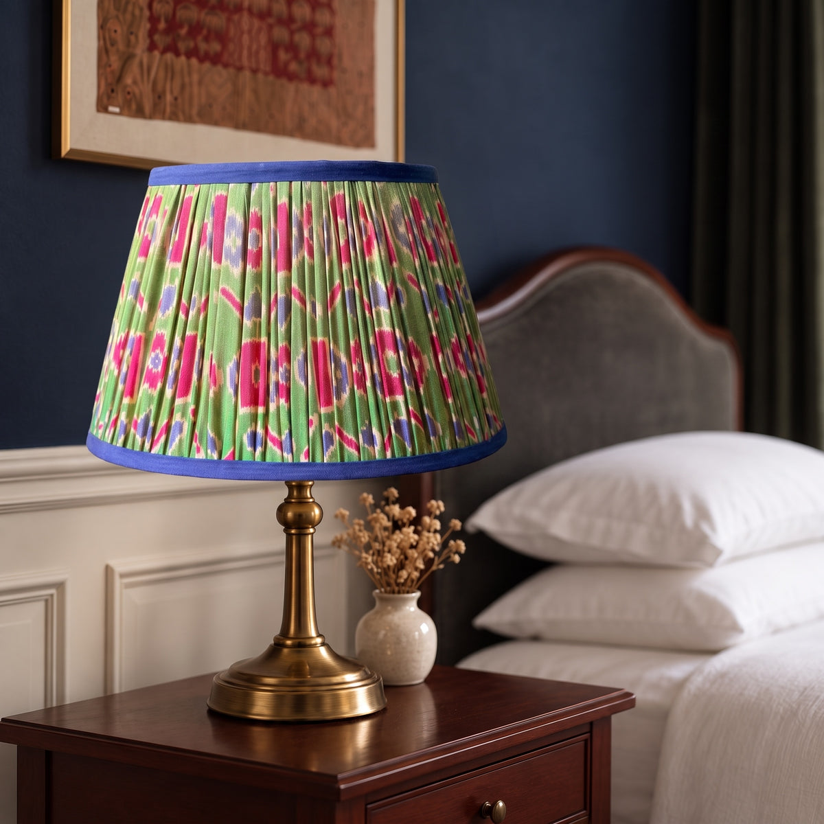 Woodland Path Luxury Handmade Pleated Cotton UNO Lampshade