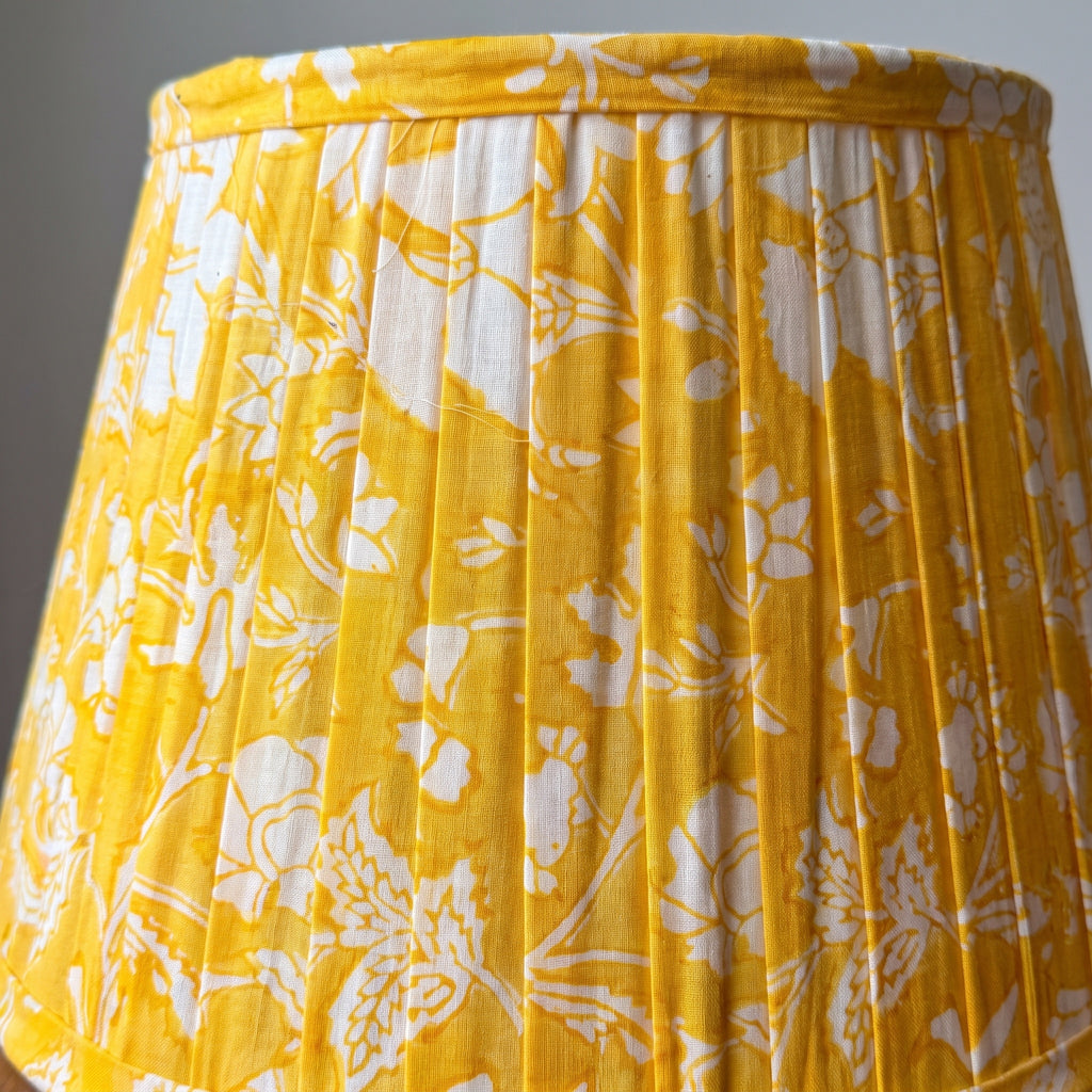 Morning Meadow Luxury Handmade Pleated Cotton UNO Lampshade