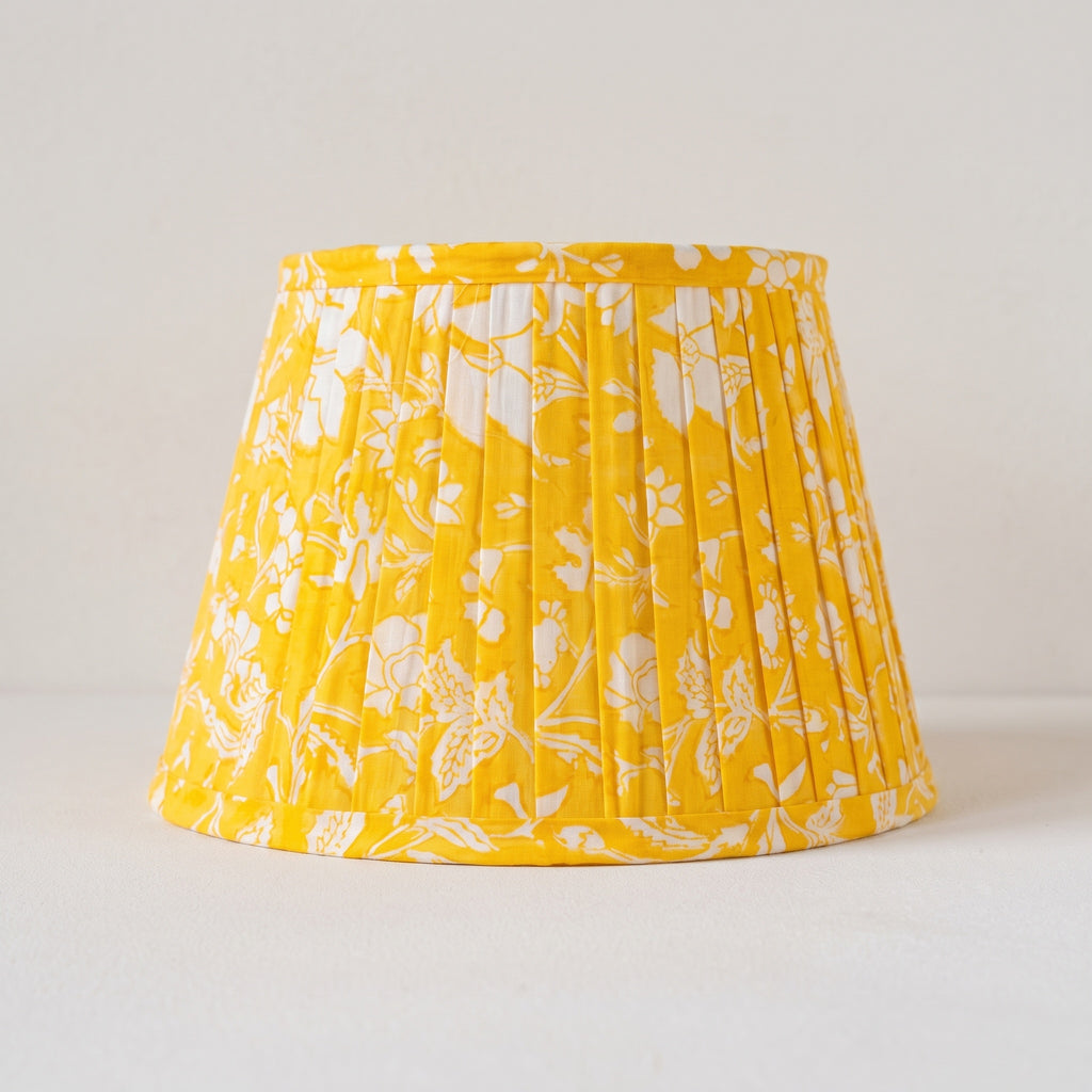 Morning Meadow Luxury Handmade Pleated Cotton UNO Lampshade