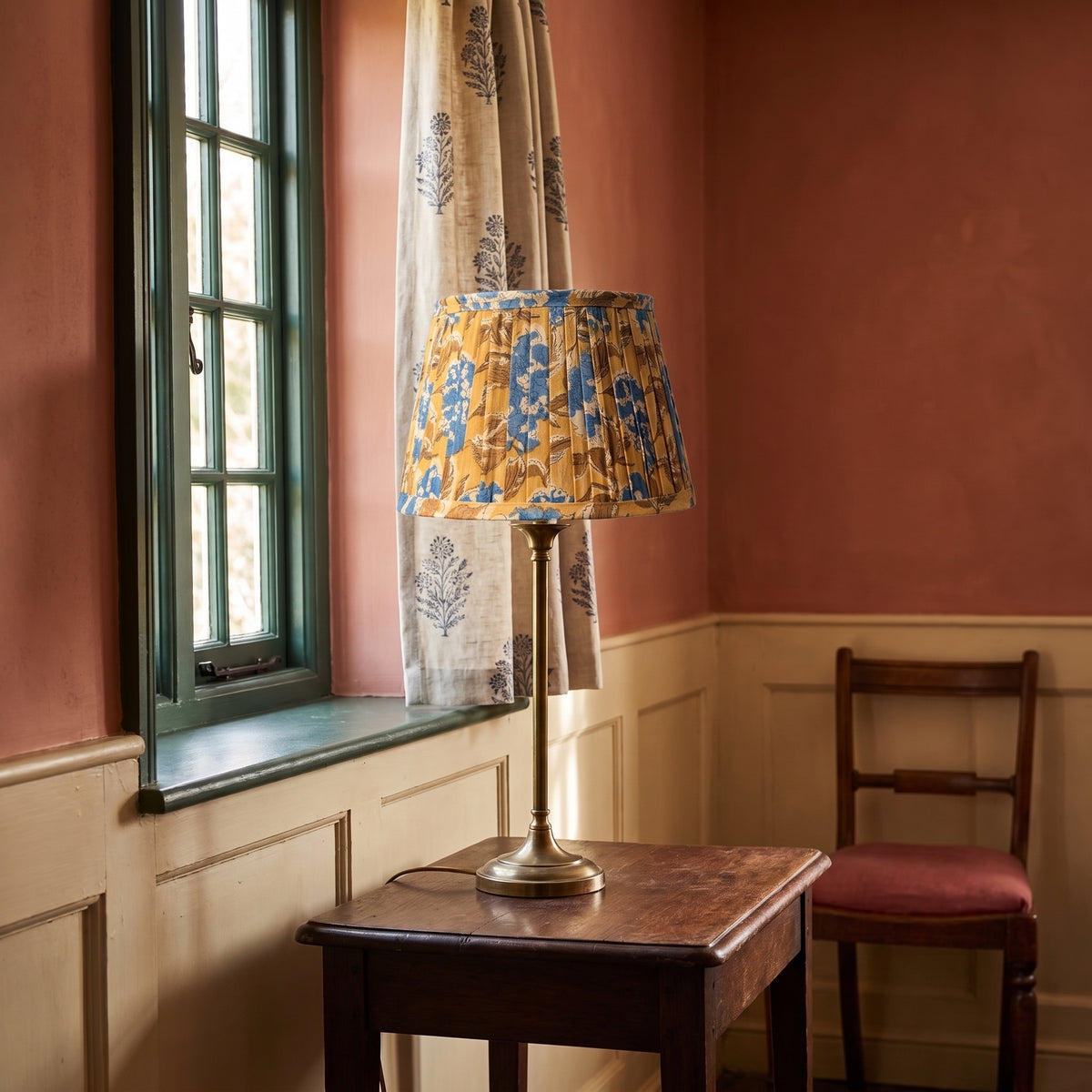 Morning Light Luxury Handmade Pleated Cotton UNO Lampshade