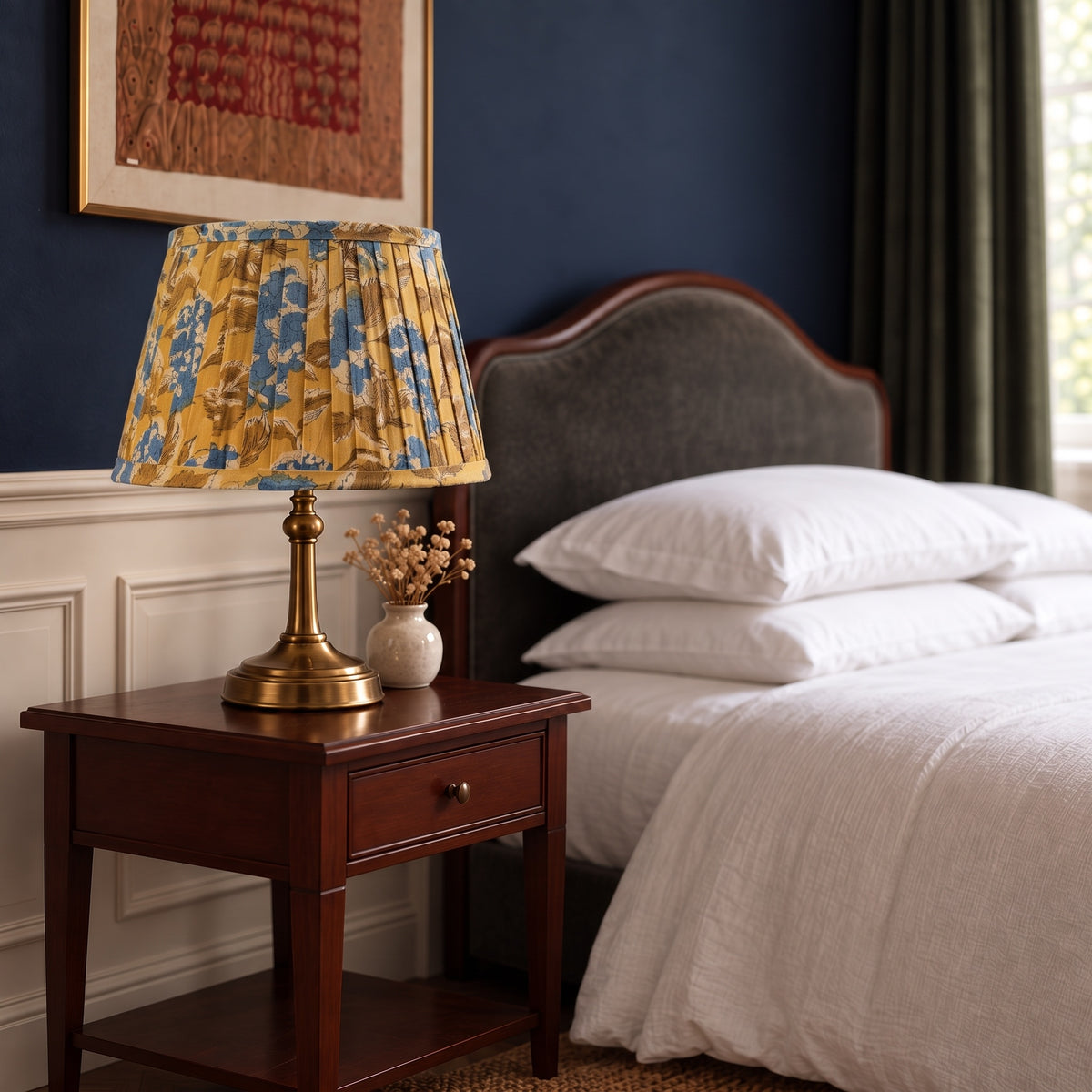 Morning Light Luxury Handmade Pleated Cotton UNO Lampshade