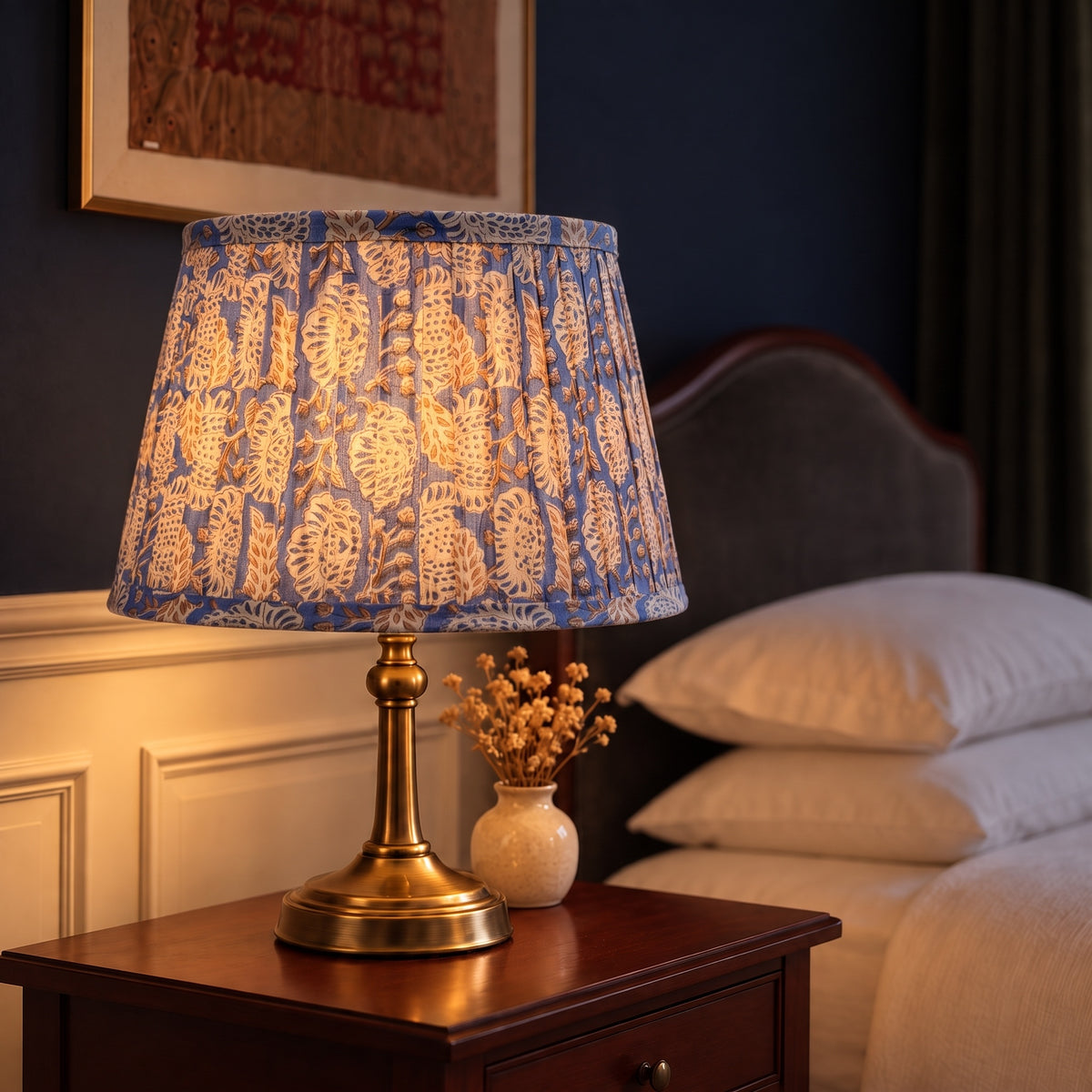 Forest Song Luxury Handmade Pleated Cotton UNO Lampshade